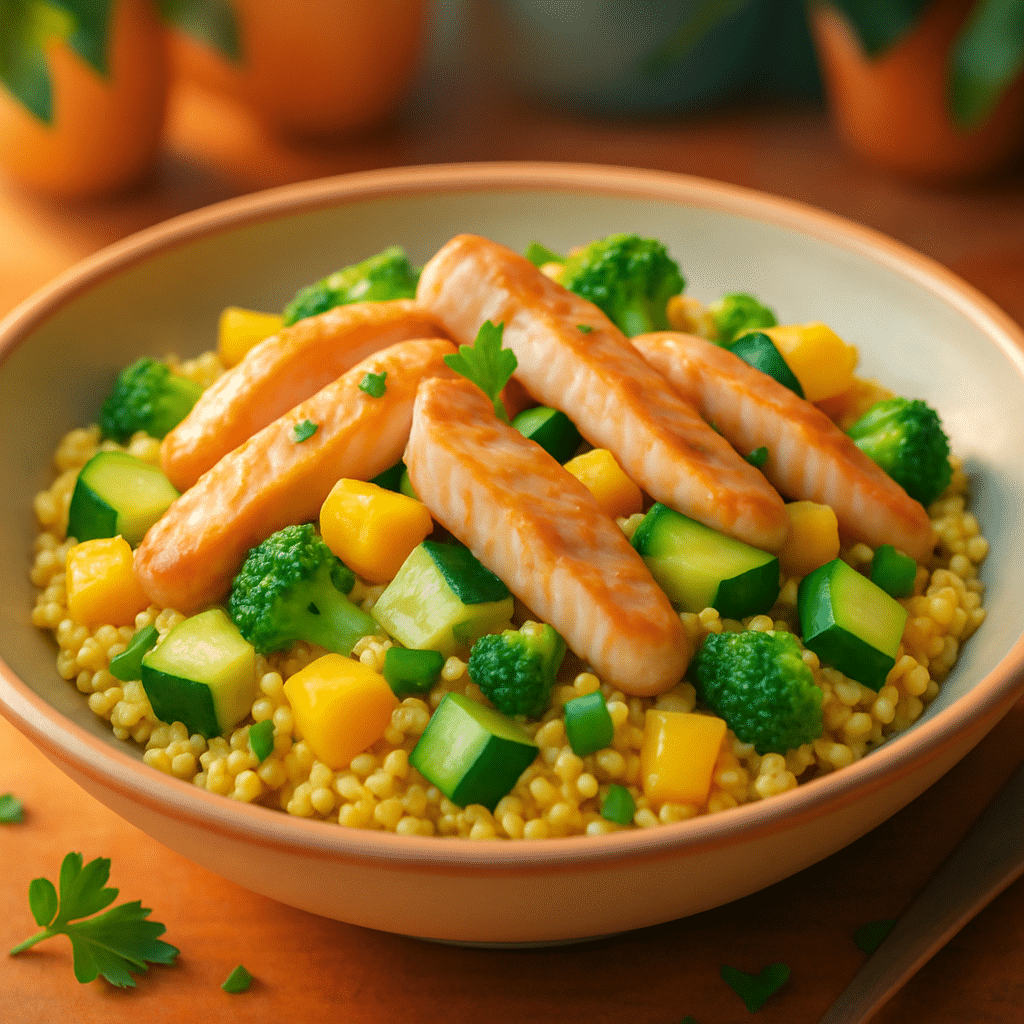 Abendessen mit Histaminintoleranz - Rezept 2: Schnelle Hirse-Pfanne mit Putenstreifen