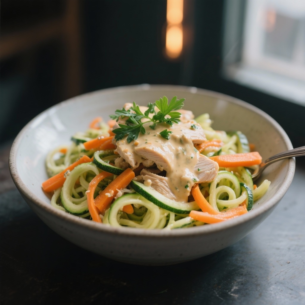 H3: Rezept 5: Zucchini-Nudeln (Zoodles) mit Hähnchen-Karotten-Soße