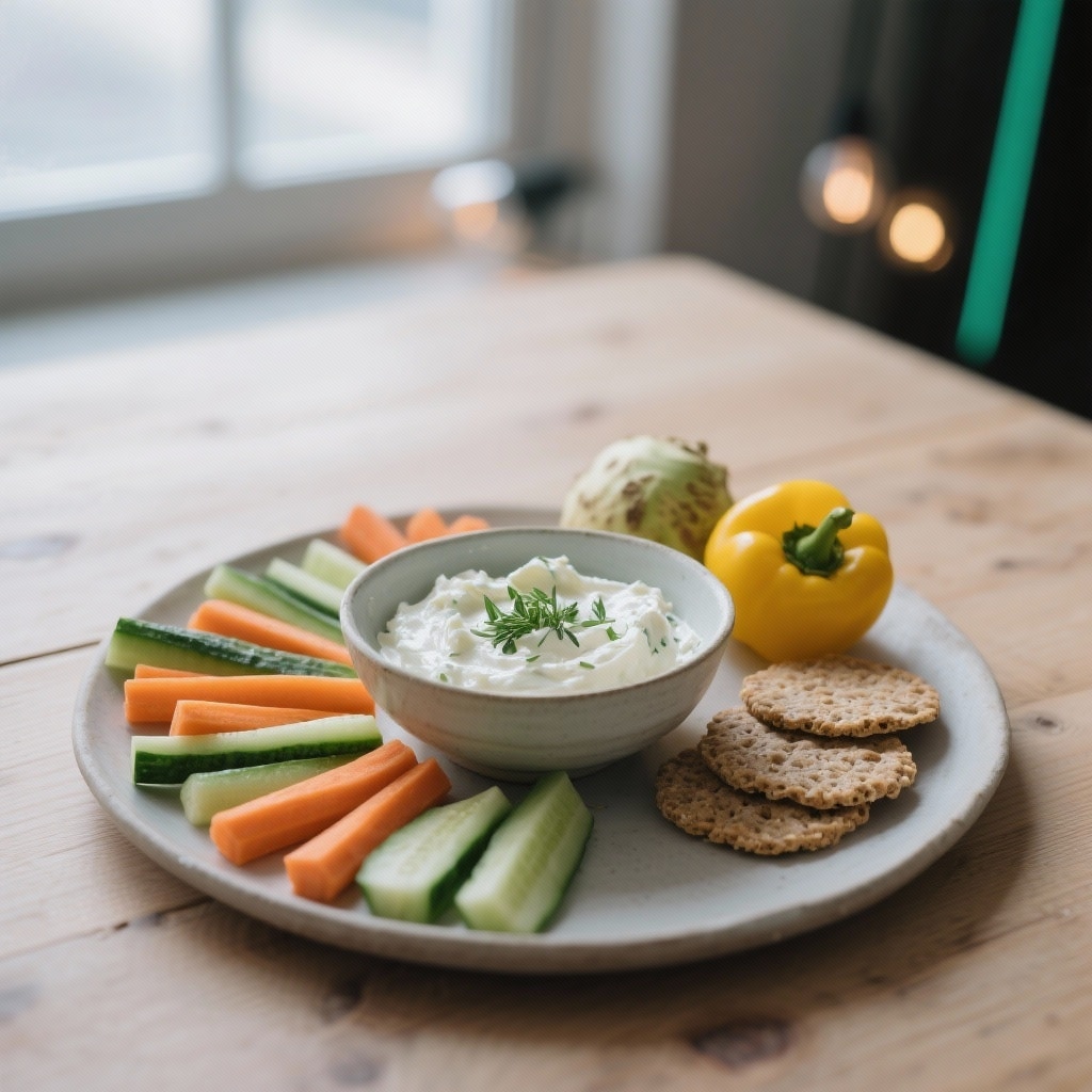 Abendessen mit Histaminintoleranz - Rezept 6: Herzhaftes "Abendbrot" mit Quark und Gemüsesticks