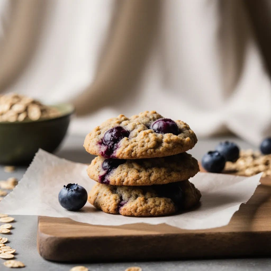 Mini-Rezept: Schnelle Haferflocken-Blaubeer-Cookies