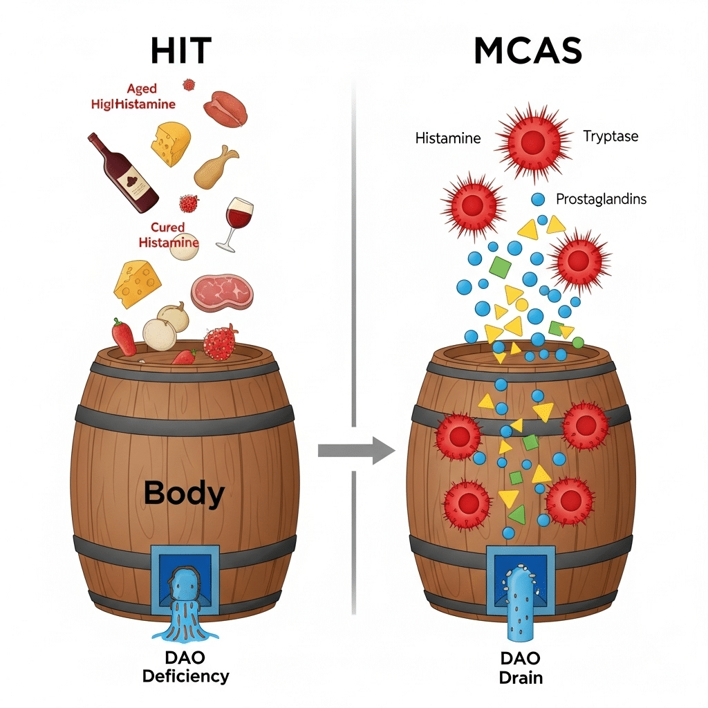 Unterschied MCAS Histaminintoleranz: Symptome, Diagnose & was du wissen musst
